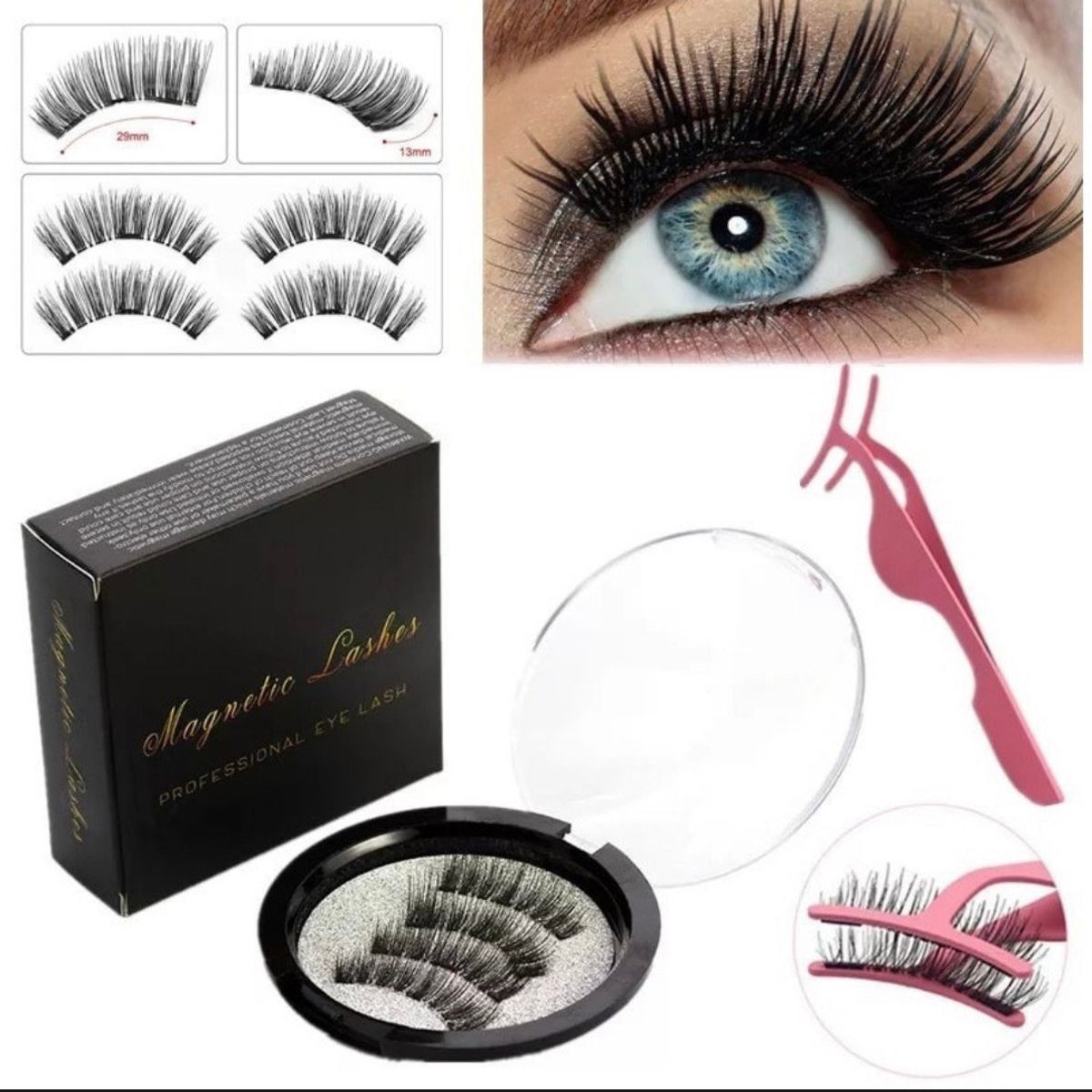 OEM - Pestañas Magneticas 4 Imanes GRATIS Pinza Aplicador