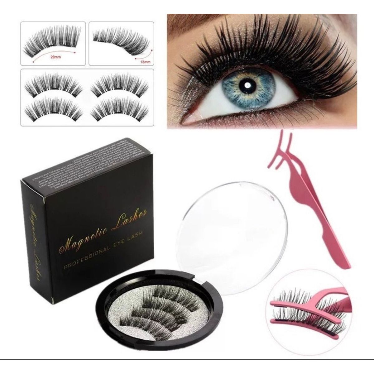 OEM - Pestañas Magneticas 4 Imanes GRATIS Pinza Aplicador