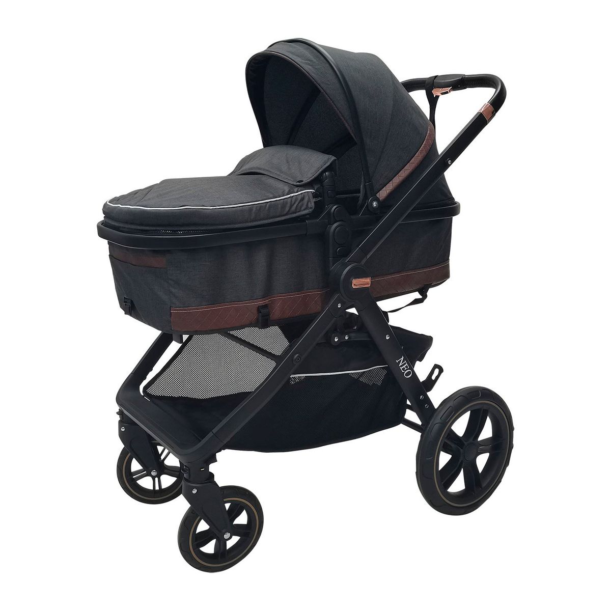 BABY KITS - Coche Cuna Moisés para Bebé NEO Gris