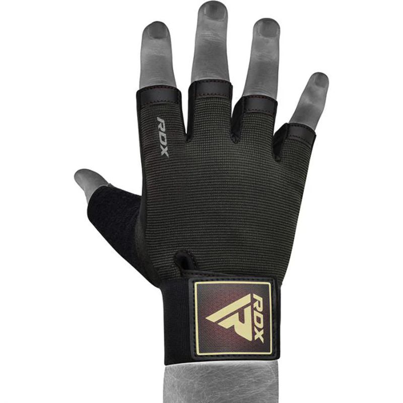 RDX - Guantes para Levantamiento de Pesas T2H Marrón - S