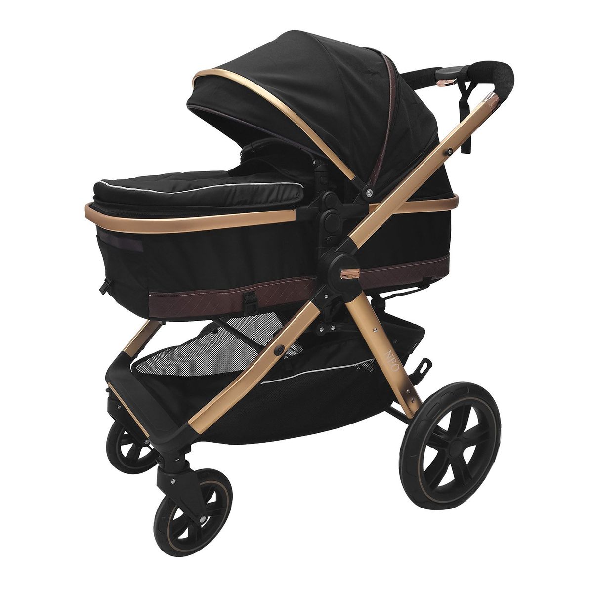 BABY KITS - Coche Cuna Moisés para Bebé NEO Negro