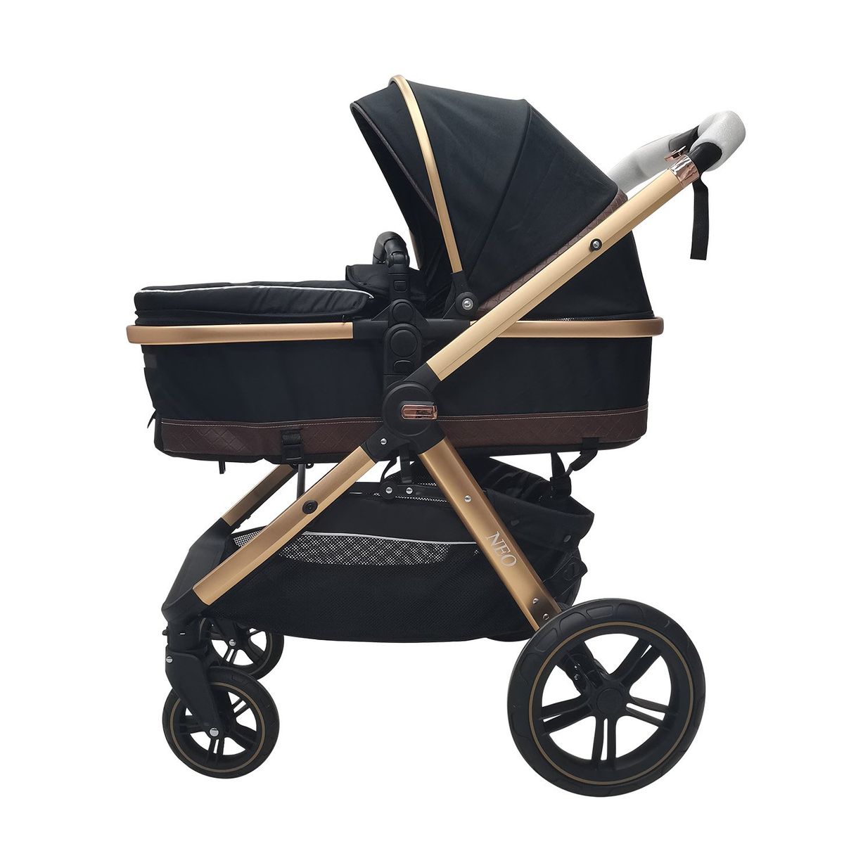 BABY KITS - Coche Cuna Moisés para Bebé NEO Negro