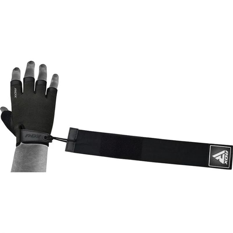 RDX - Guantes para Levantamiento de Pesas T2H Negro - L