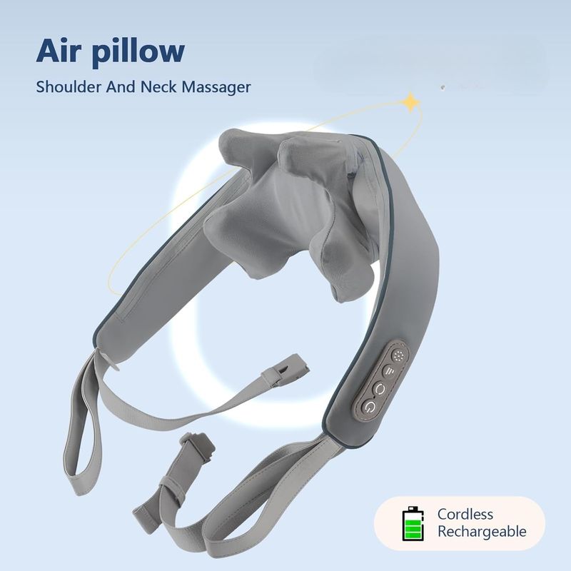 GENERICO - MASAJEADOR MULTIFUNCIONAL CUELLO HOMBROS Y ESPALDA INFRAROJO PORTÁTIL RECARGABLE