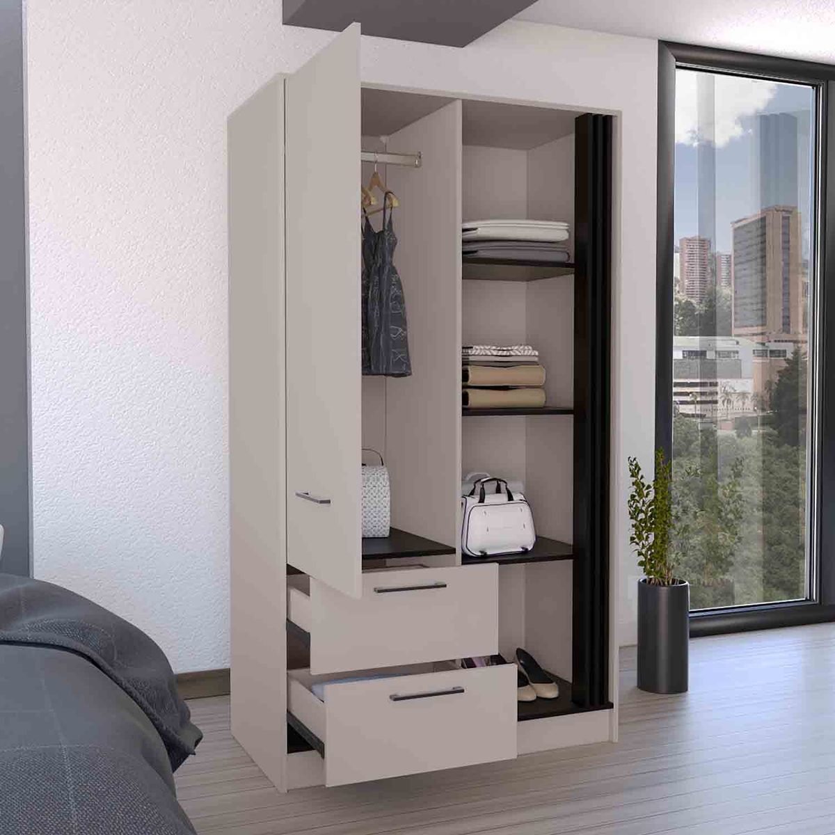 GENERICO - Closet Aria  Capri-Wengue  - Envío Armado y Melamina 18mm