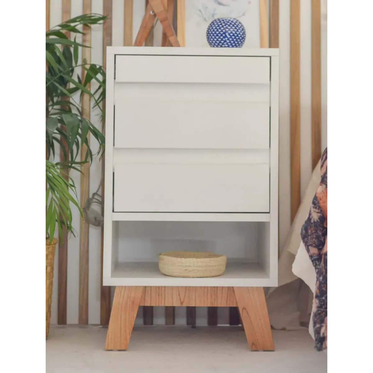 NACION MUEBLES - COMODA NACION MUEBLES DCXF COLOR BLANCO