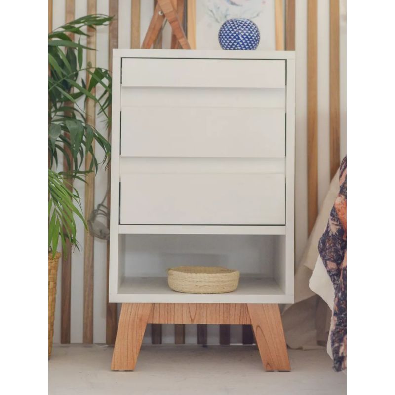 NACION MUEBLES - COMODA NACION MUEBLES DCXF COLOR BLANCO