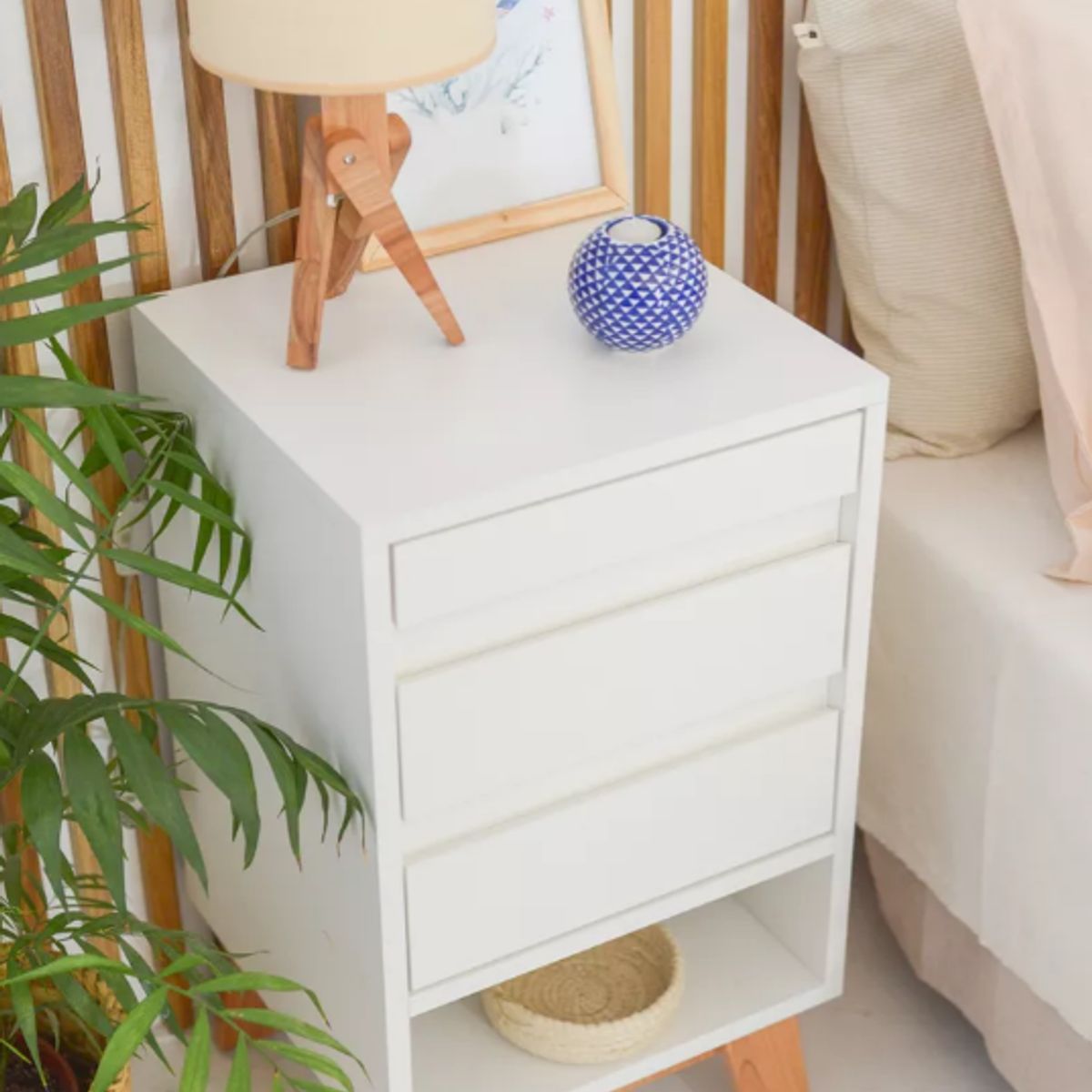 NACION MUEBLES - COMODA NACION MUEBLES DCXF COLOR BLANCO