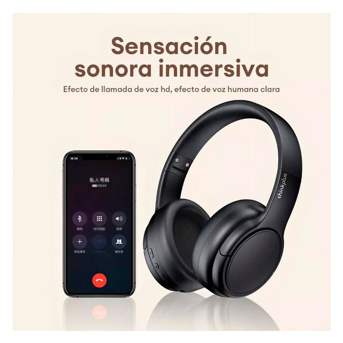 LENOVO - Audífonos inalámbricos Lenovo TH20 Negro Bluetooth 5.4