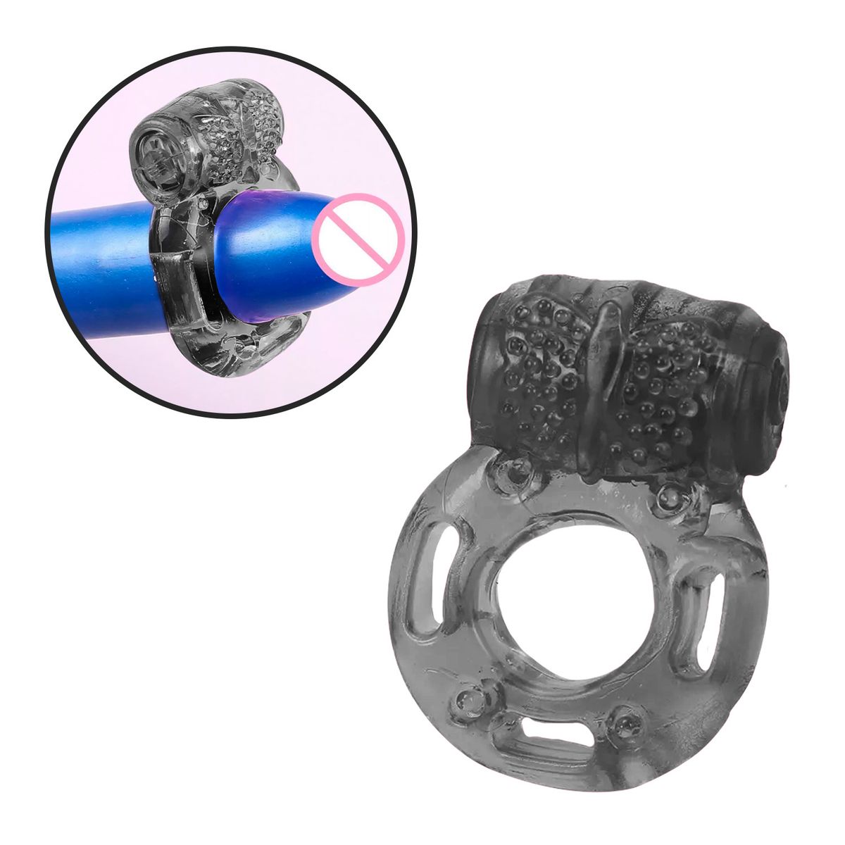 BUYPAL - Anillo Vibrador de Silicona Potencia y Placer