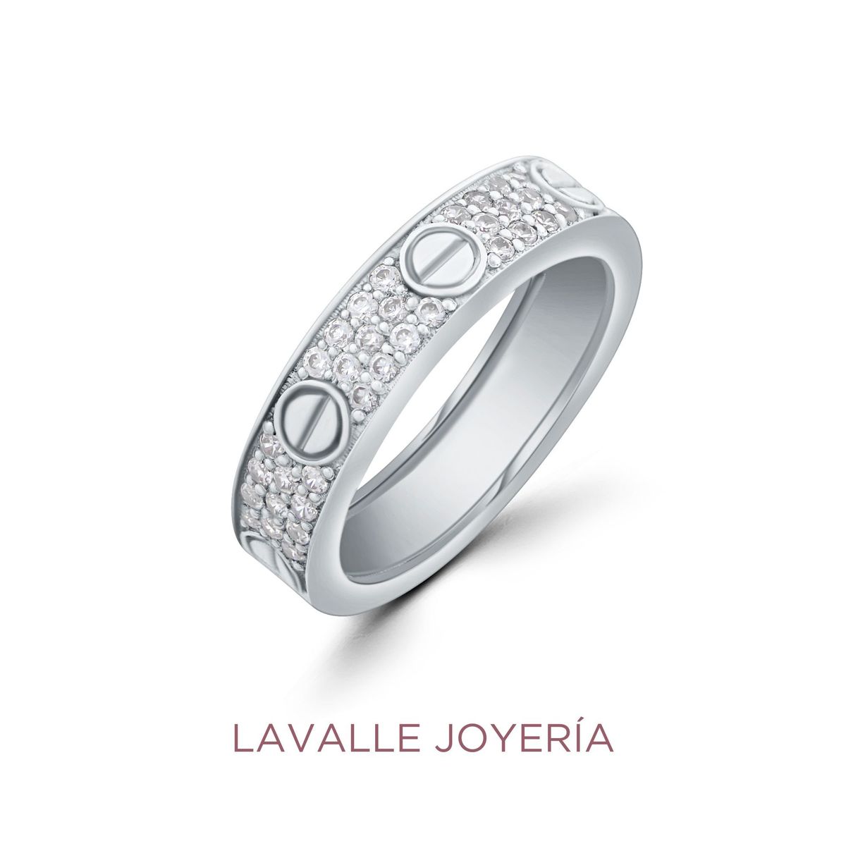 OEM - Anillo Love Plata 950 Estilo Cartier Lavalle Joyeria