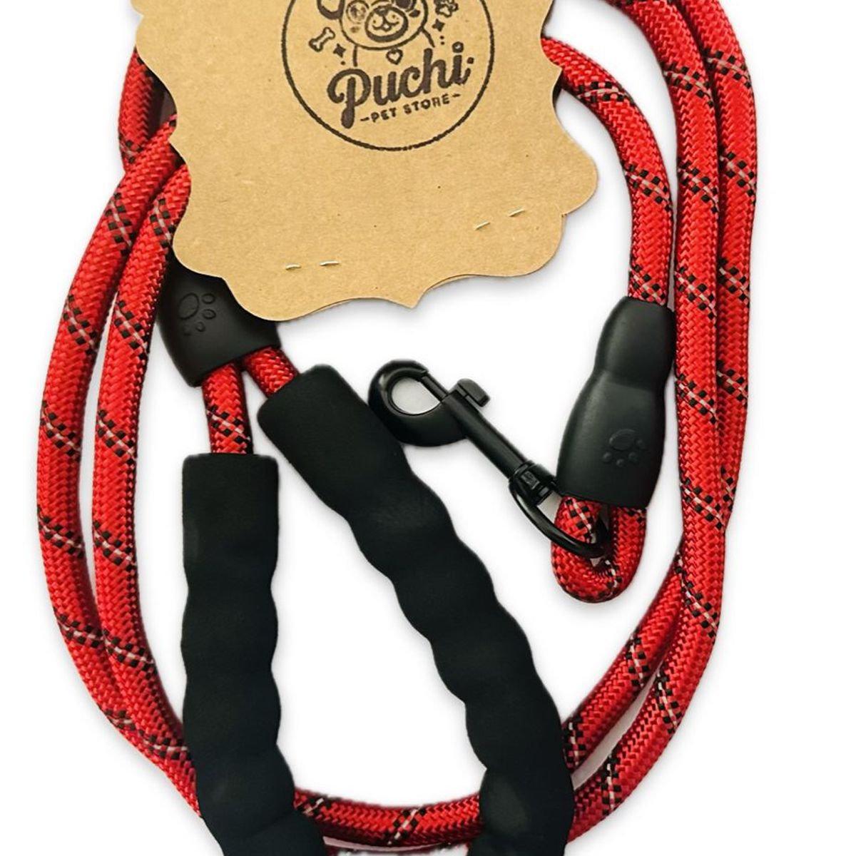 GENERICO - Correa Soga Roja para Perro raza pequeña de 180m