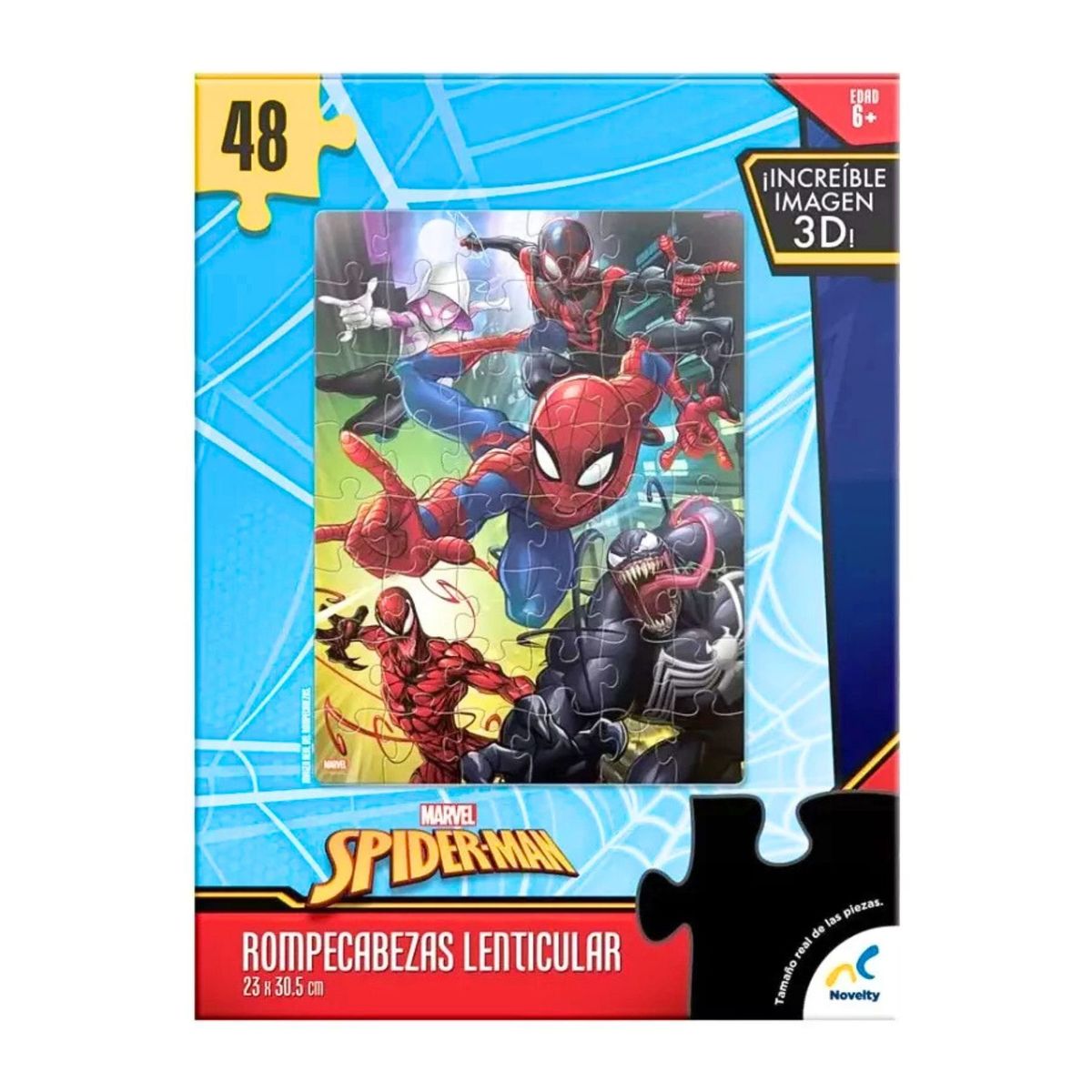 MARVEL - Rompecabeza 3D Lenticular Spiderman de 48 piezas