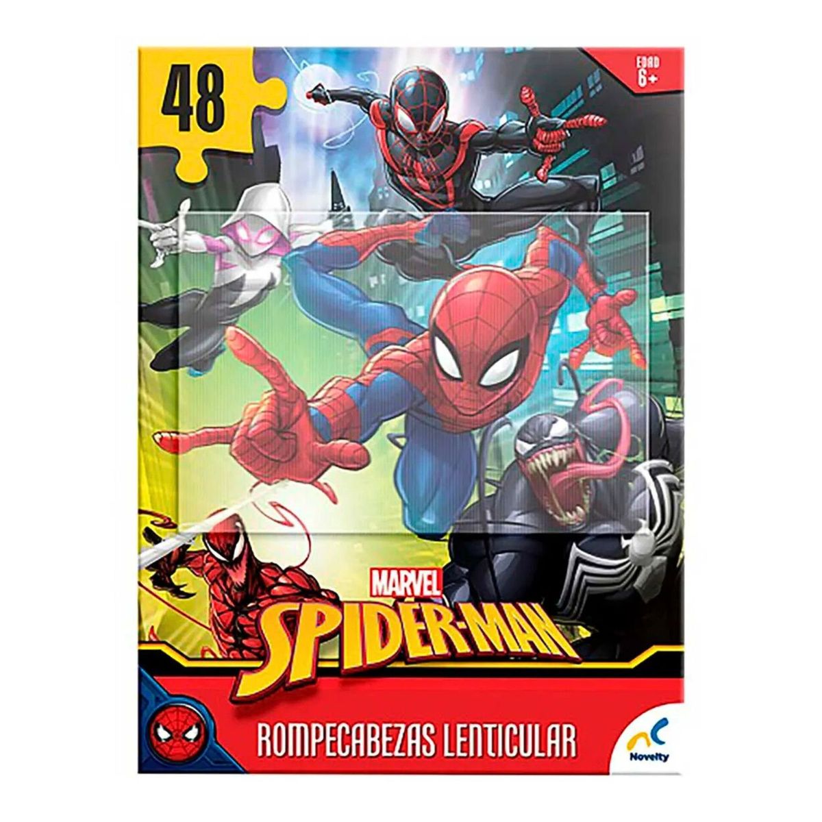 MARVEL - Rompecabeza 3D Lenticular Spiderman de 48 piezas
