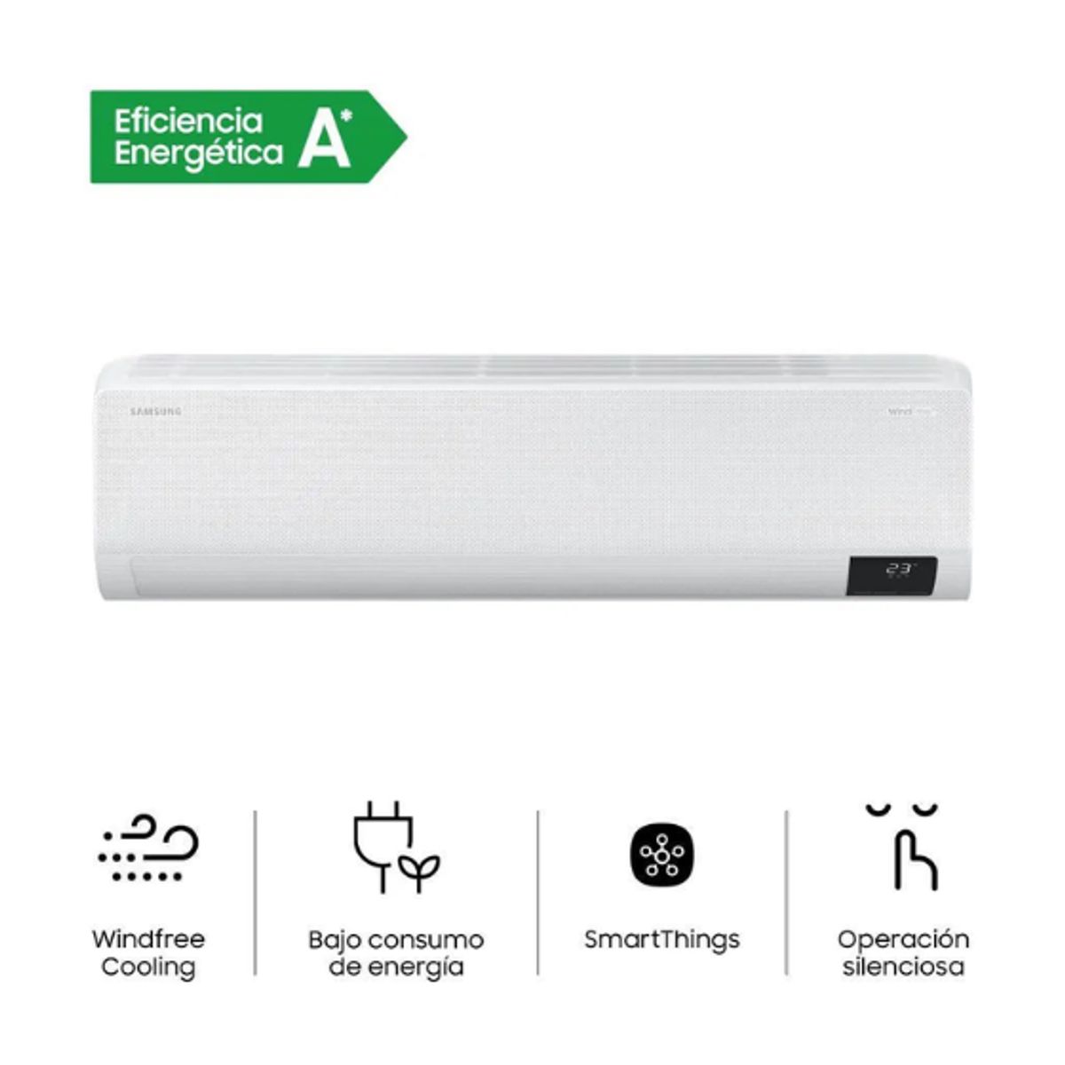 SAMSUNG - Aire Acondicionado pared SAMSUNG 24,000 BTU AR24CVFCMWK/PE