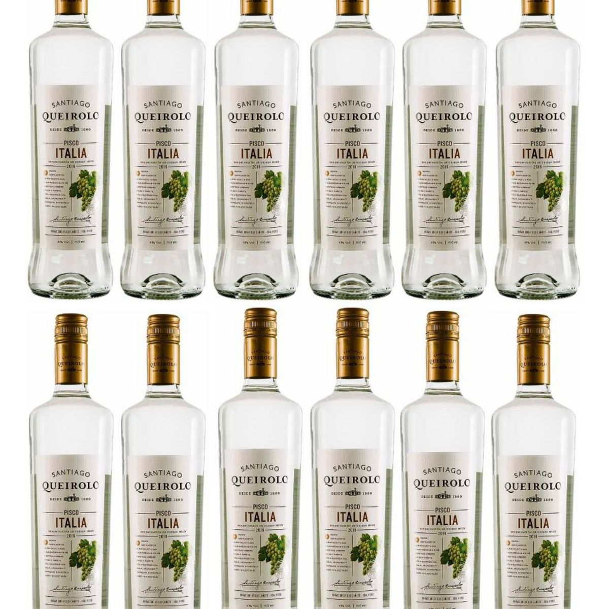 GENERICO - Pisco Santiago Queirolo Italia 750 ML - 12 UND