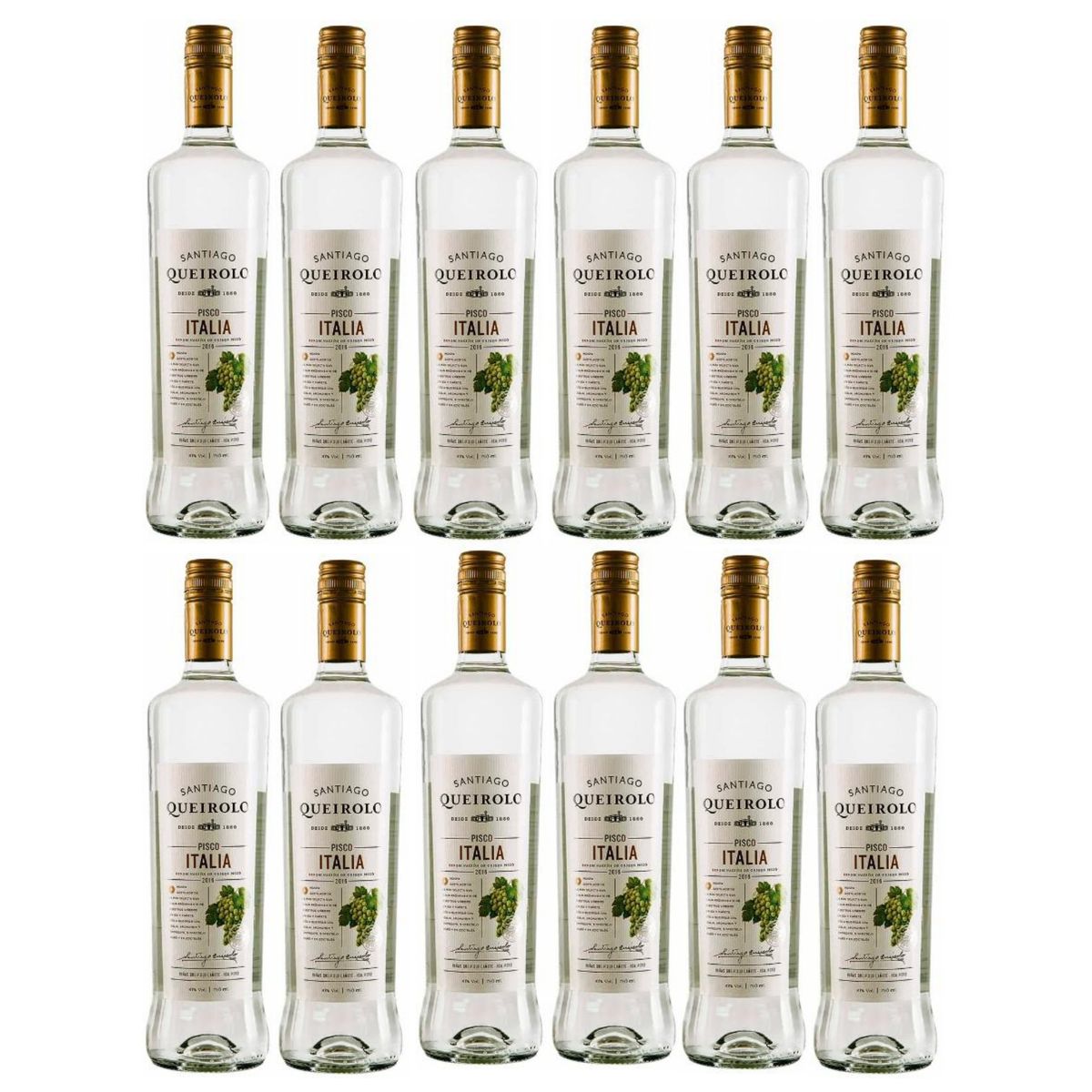 GENERICO - Pisco Santiago Queirolo Italia 750 ML - 12 UND
