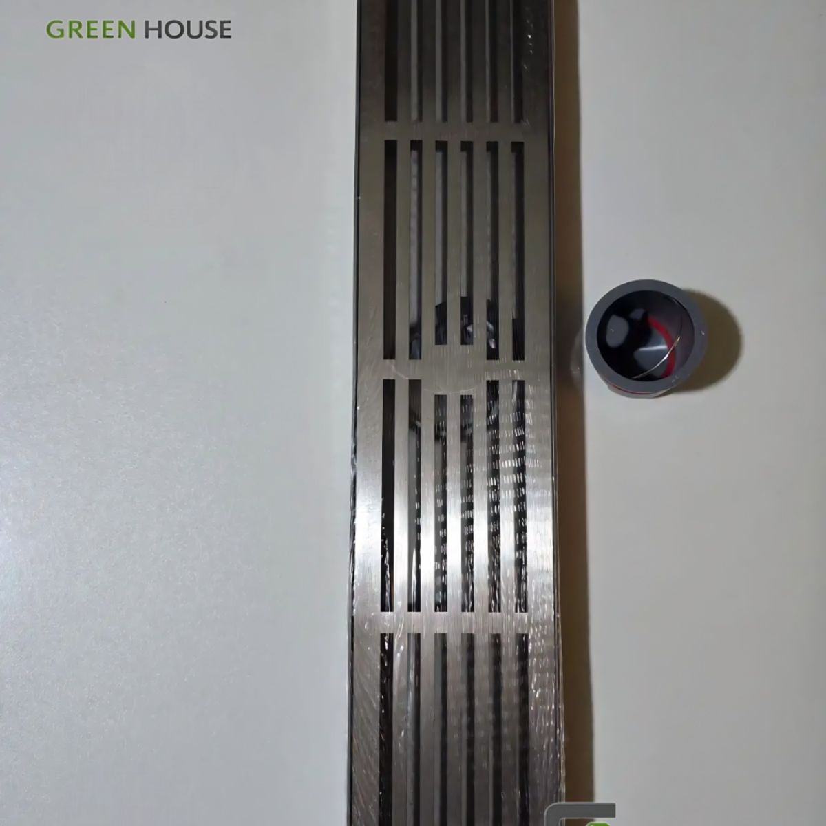 GREEN HOUSE - SUMIDERO  ACERO INOXIDABLE SUS 304 PESADO 8 x40 CM SATINADO