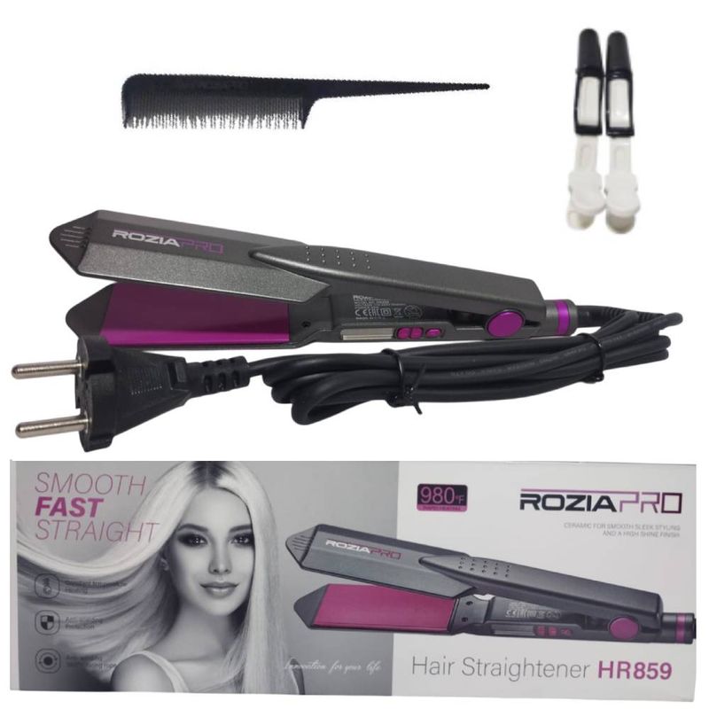 GENERICO - Plancha Rozia Profesional Cerámica Turmalina para el Cabello