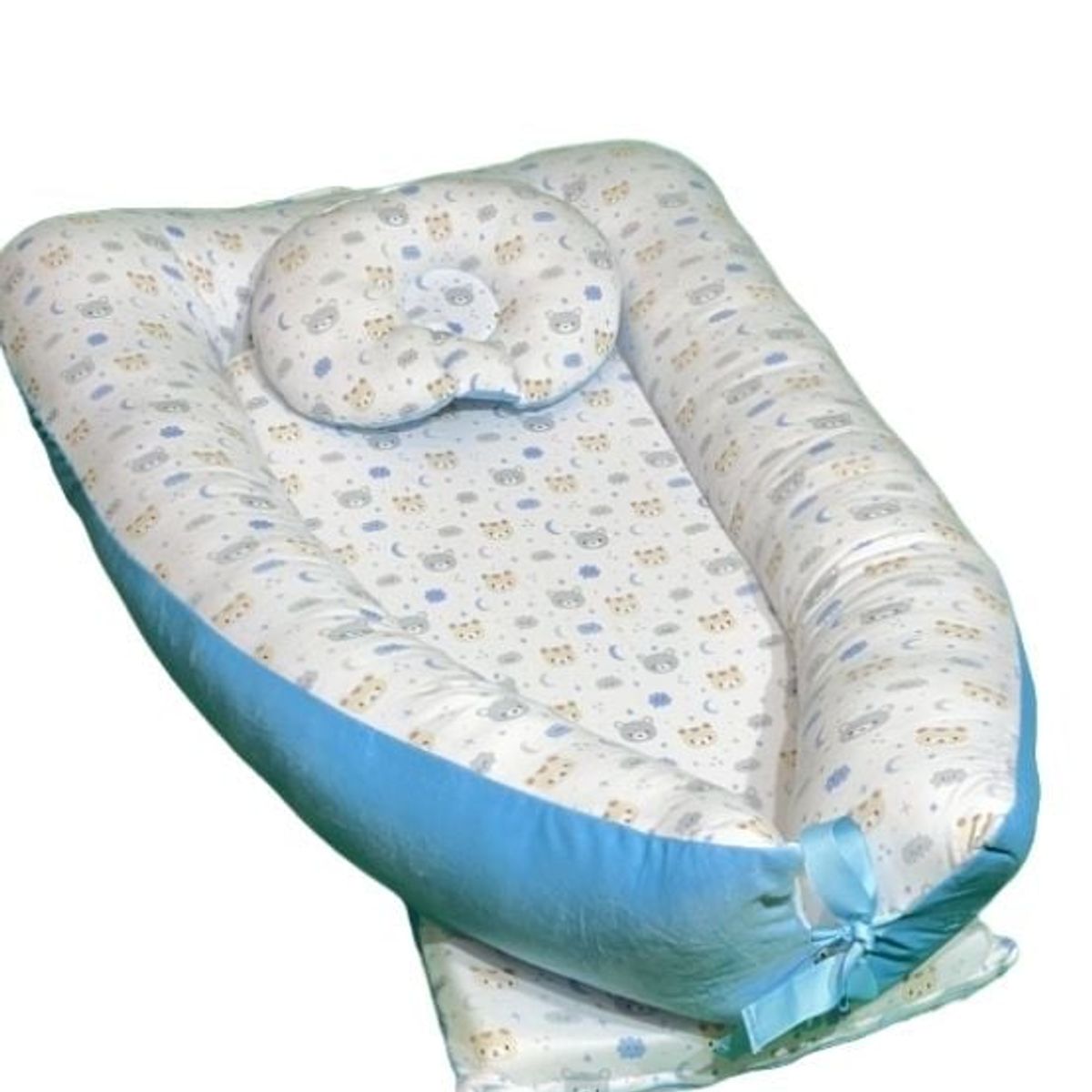 GENERICO - Cojin cuna para Bebe Osito Celeste