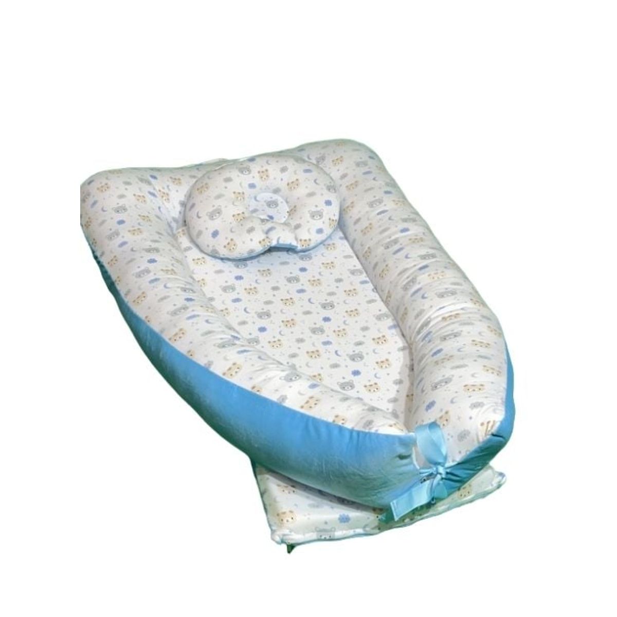 GENERICO - Cojin cuna para Bebe Osito Celeste