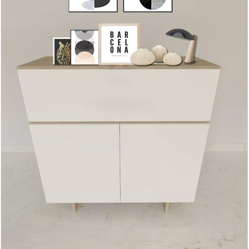 NACION MUEBLES - COMODA NACION MUEBLES UCLS COLOR BLANCO