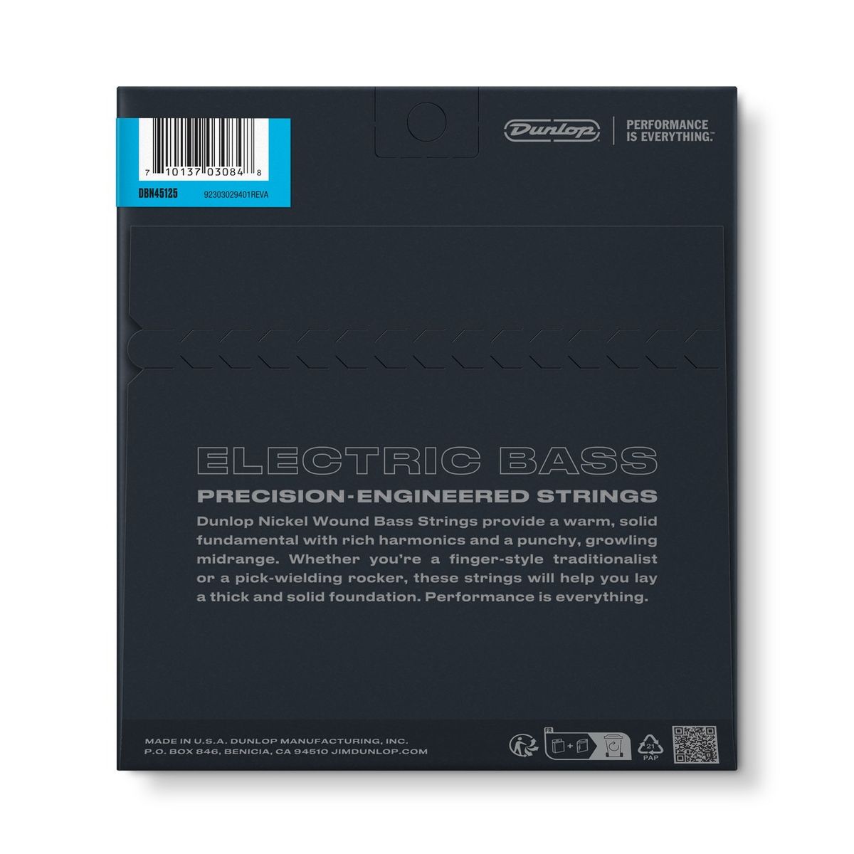 DUNLOP - Set de 5 cuerdas para bajo Dunlop - DBN45125