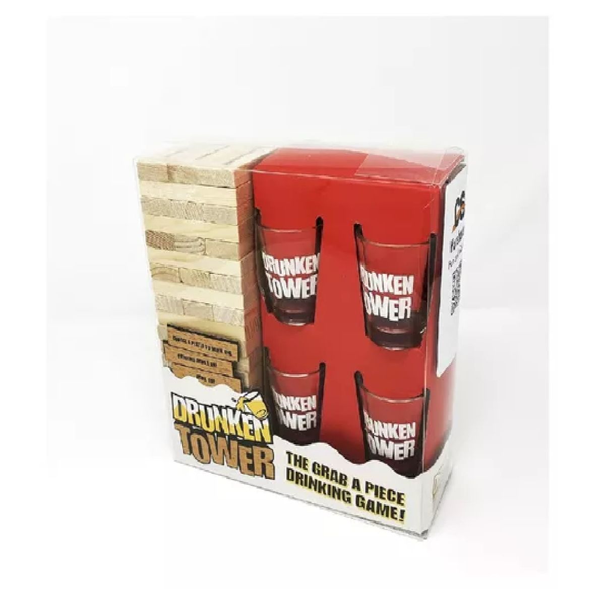 GENERICO - Juego Drunken Tower Jenga De Madera Con 4 Shots