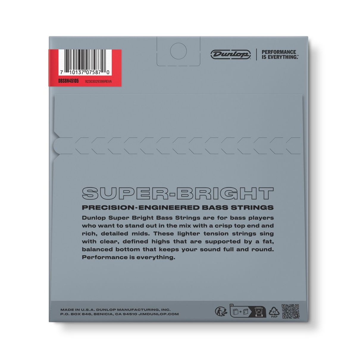 DUNLOP - Cuerdas de Bajo Eléctrico 45105 Dunlop - DBSBN45105