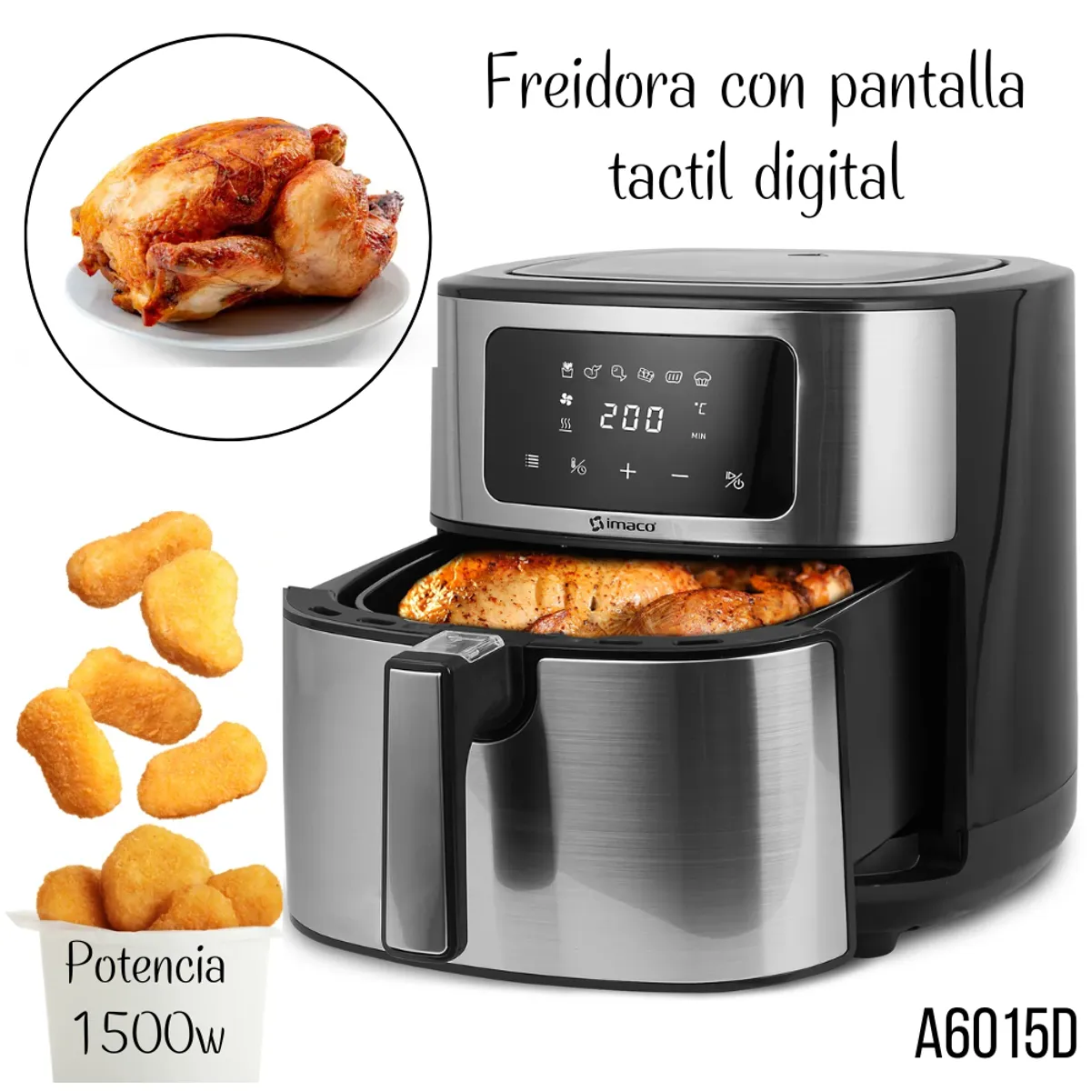 IMACO - FREIDORA DE AIRE IMACO AF6015D 6L DIGITAL TURBO