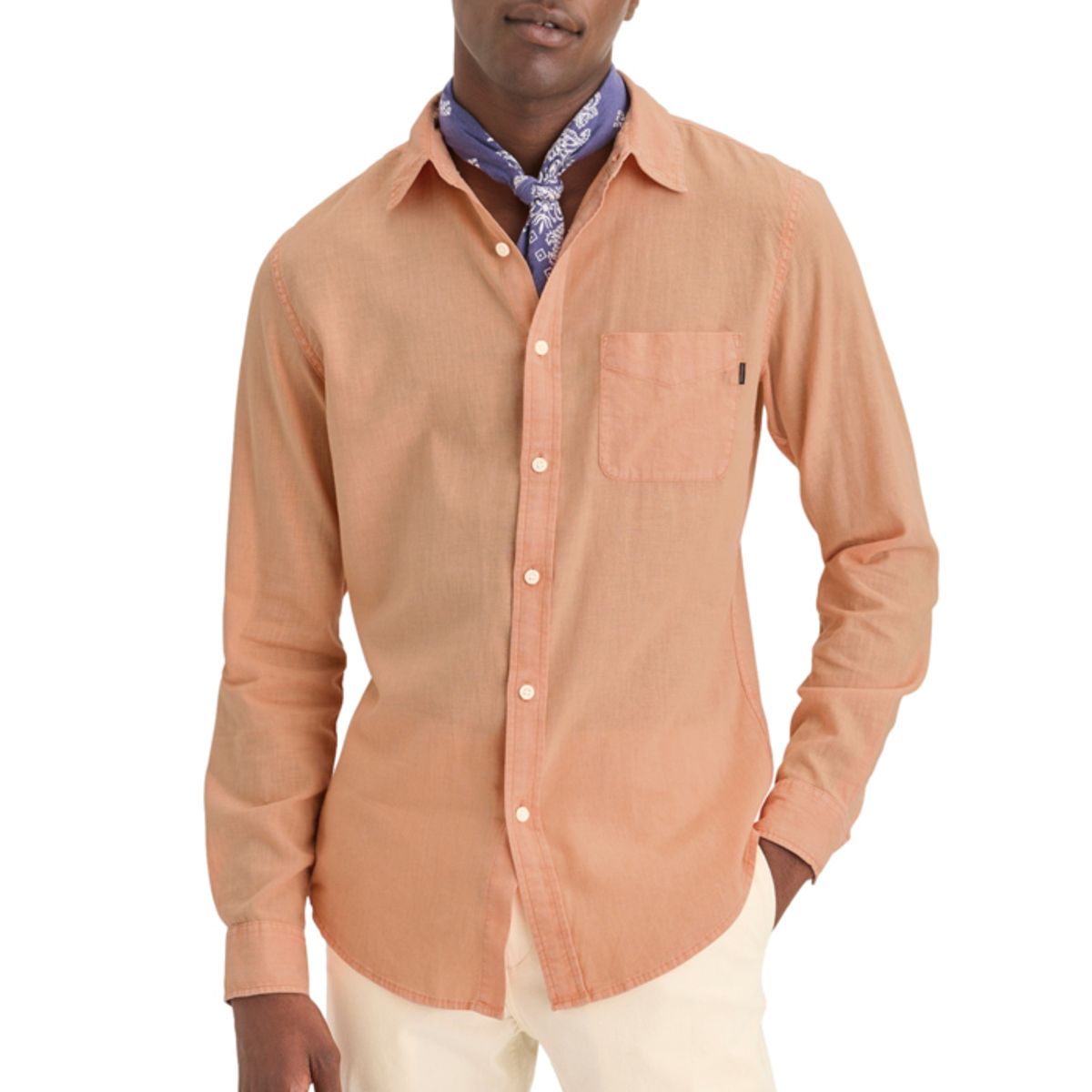 DOCKERS - Camisa Hombre Original LS Slim Fit Naranja Dockers