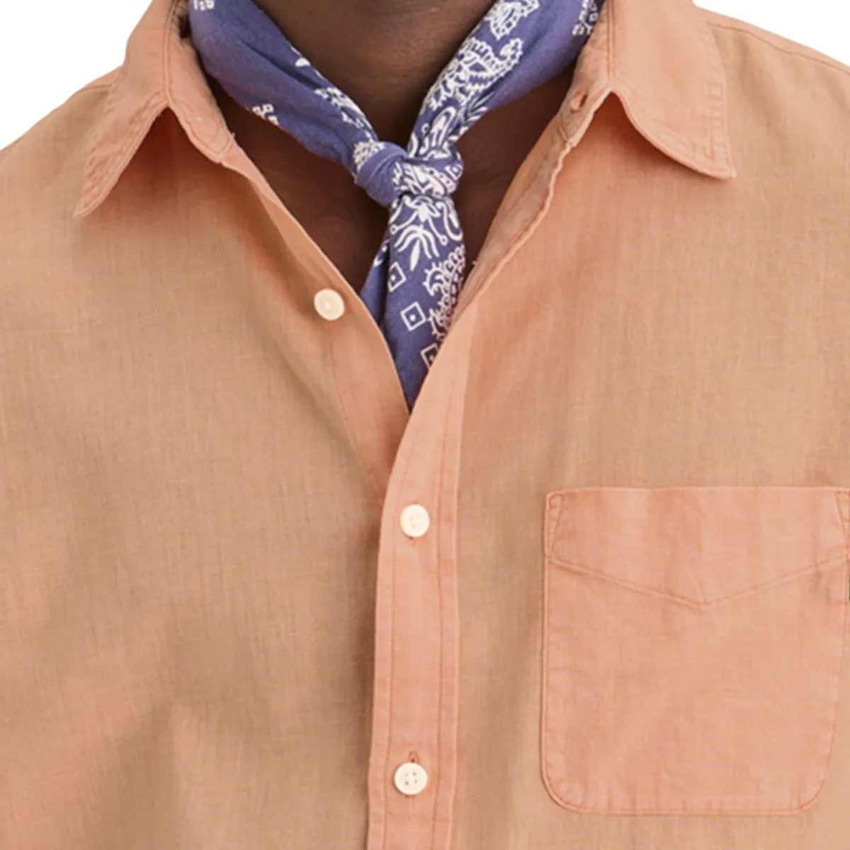 DOCKERS - Camisa Hombre Original LS Slim Fit Naranja Dockers