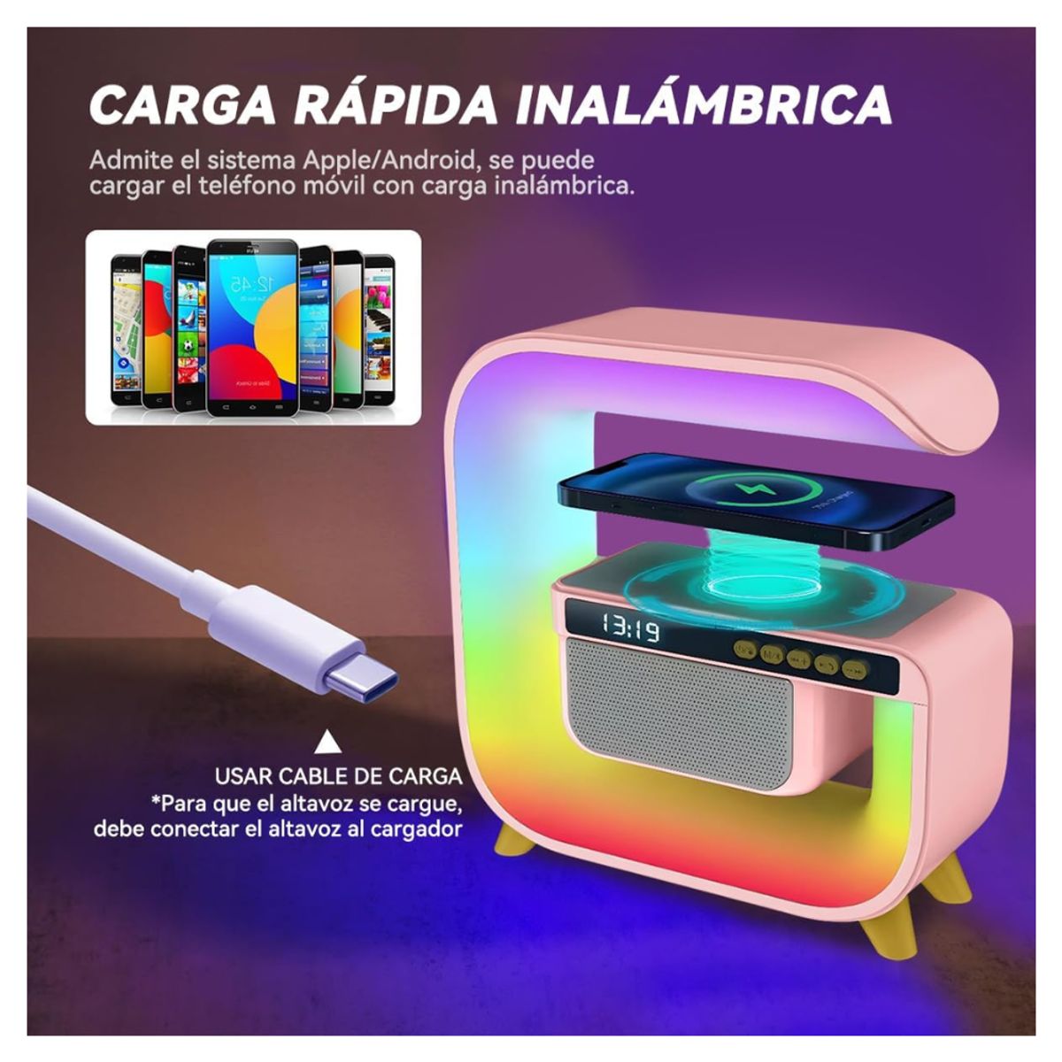 GENERICO - LAMPARA CON PARLANTE G3 6 en 1