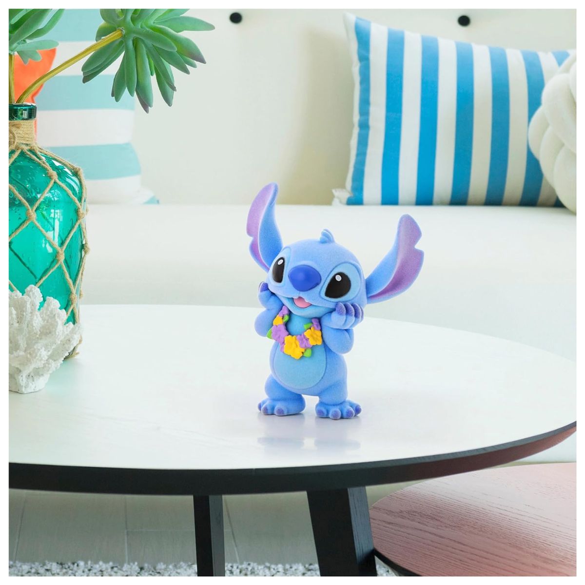 DISNEY - Figura Stitch Flocked - Disney Lilo y Stitch mini estatua
