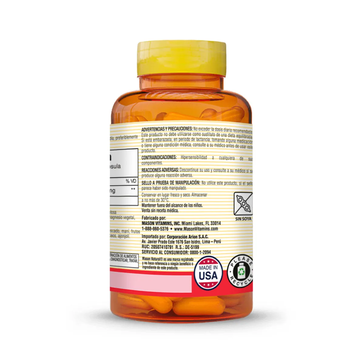 MASON NATURAL - Ácido Alfa Lipoico 600 Mg - Mason Natural - 30 Cápsulas