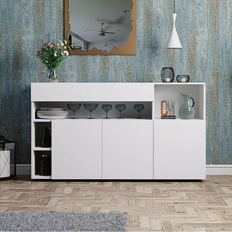 NACION MUEBLES - COMODA NACION MUEBLES HILDA COLOR BLANCO