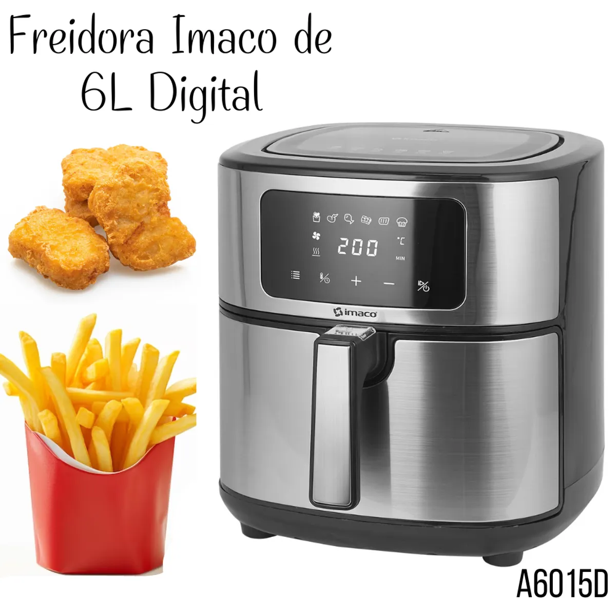 IMACO - FREIDORA DE AIRE IMACO AF6015D 6L DIGITAL TURBO