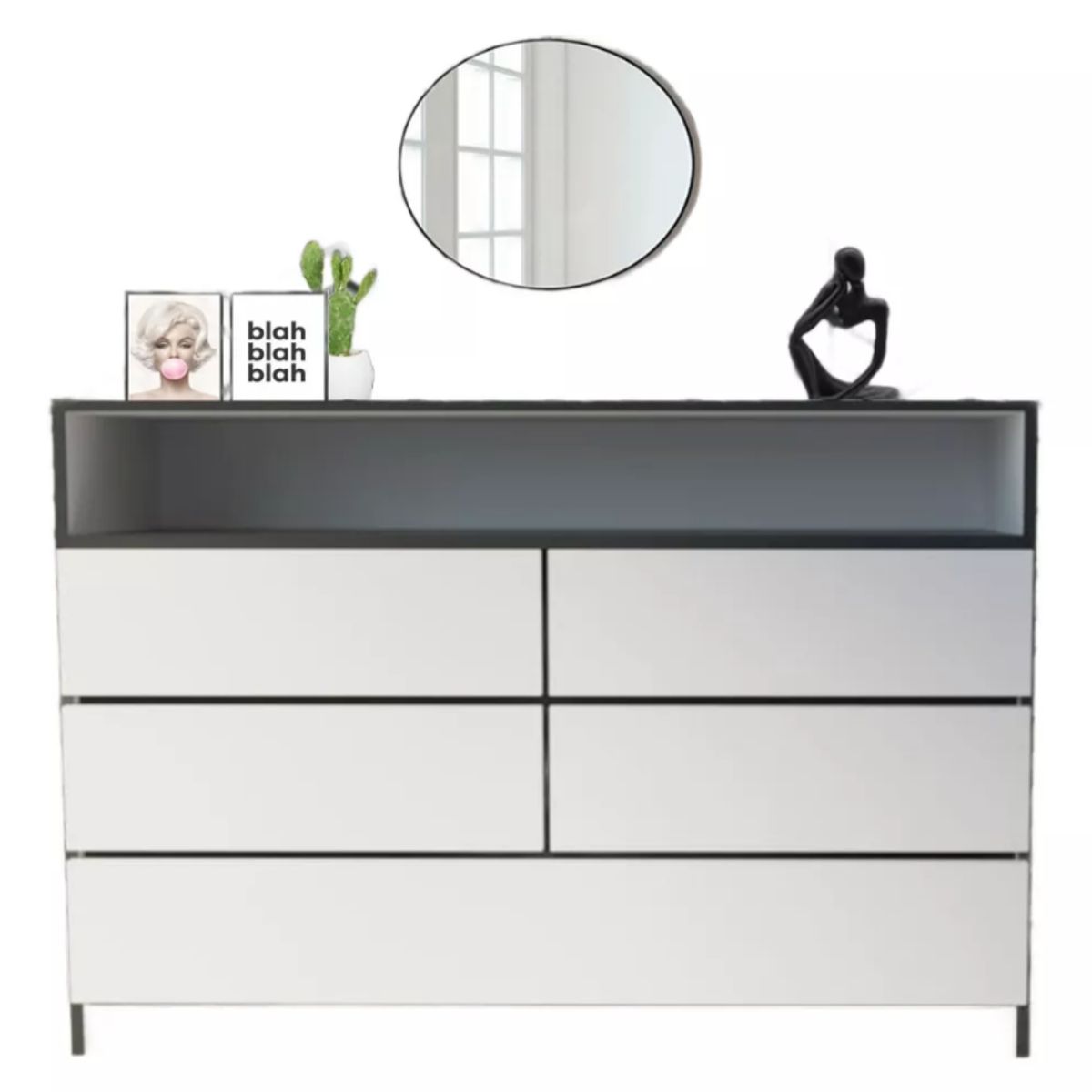 NACION MUEBLES - COMODA NACION MUEBLES MEMO COLOR BLANCO