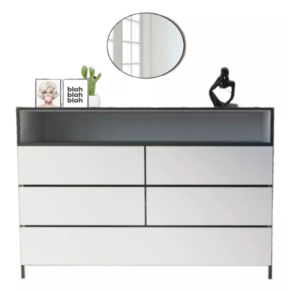 NACION MUEBLES - COMODA NACION MUEBLES MEMO COLOR BLANCO