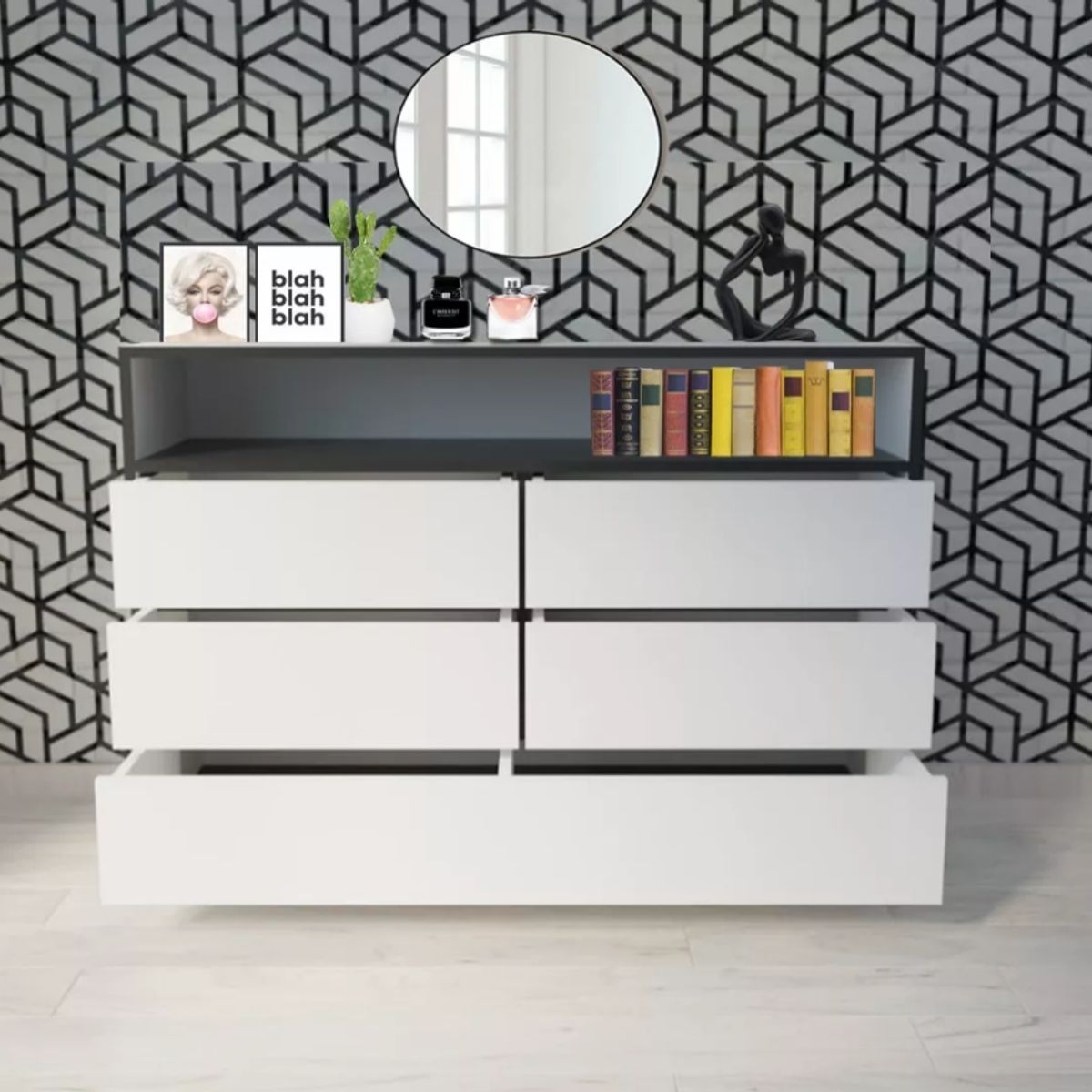 NACION MUEBLES - COMODA NACION MUEBLES MEMO COLOR BLANCO