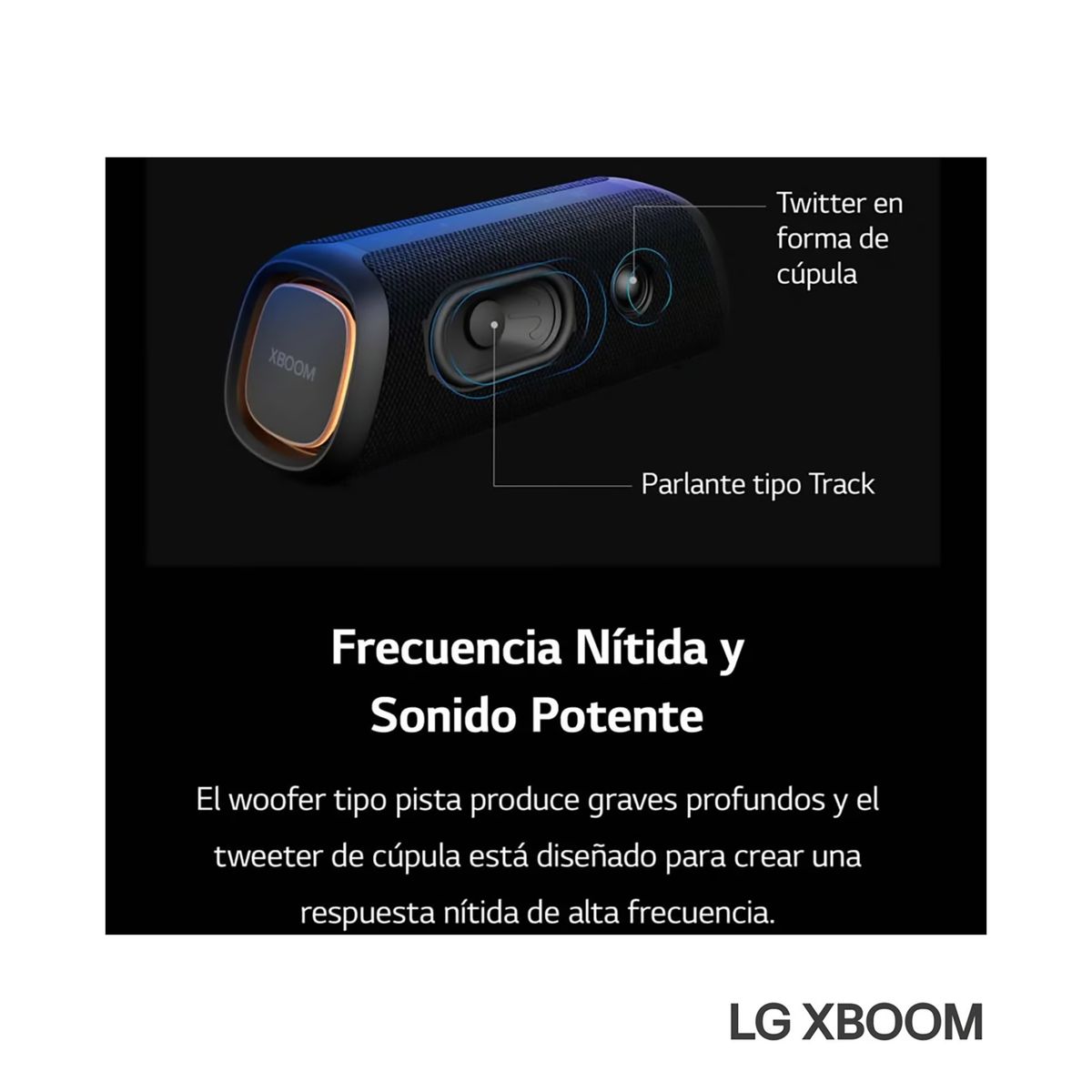 LG - PARLANTE LG XG7 BLUETOOTH IP67 NEGRO 40W