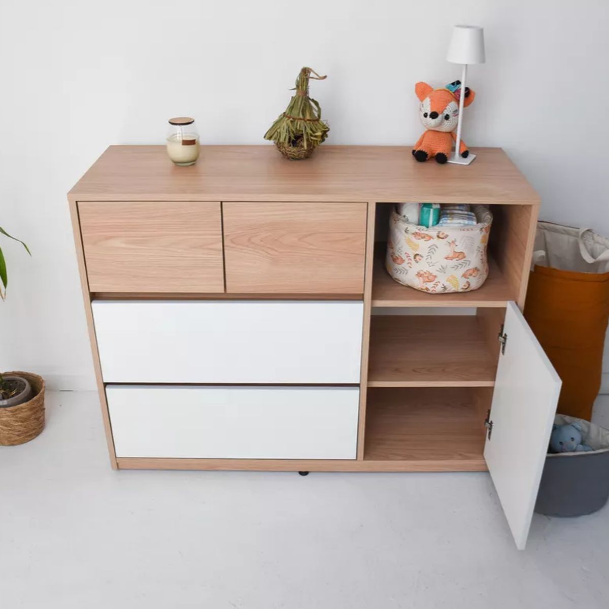 NACION MUEBLES - COMODA NACION MUEBLES FRBR COLOR MADERA