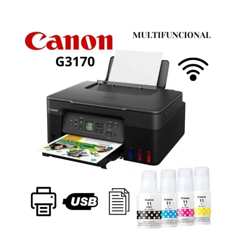 CANON - Impresora Multifuncional CANON tinta continua PIXMA G3170