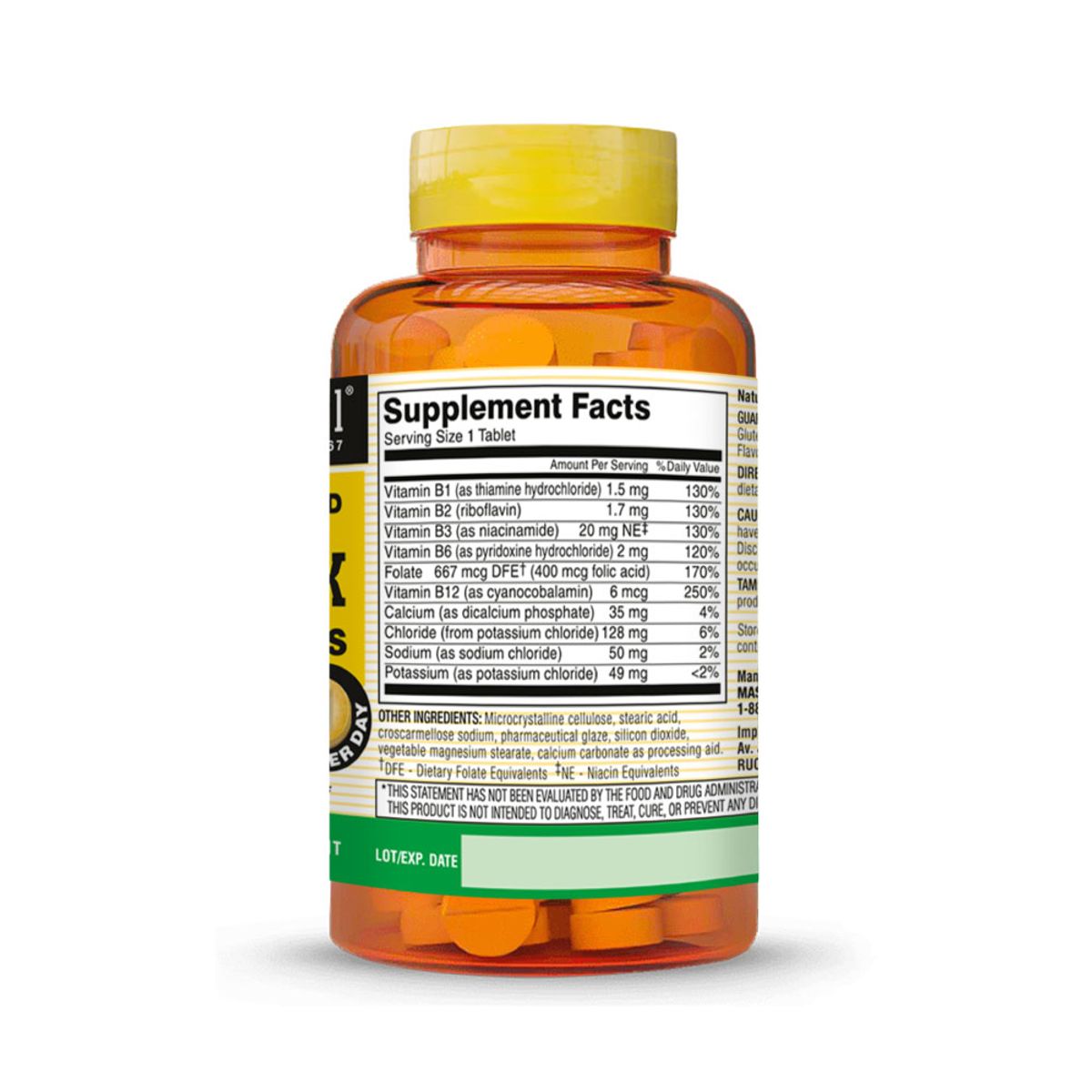 MASON NATURAL - Complejo B con Electrolitos - Mason Natural - 60 Tabletas