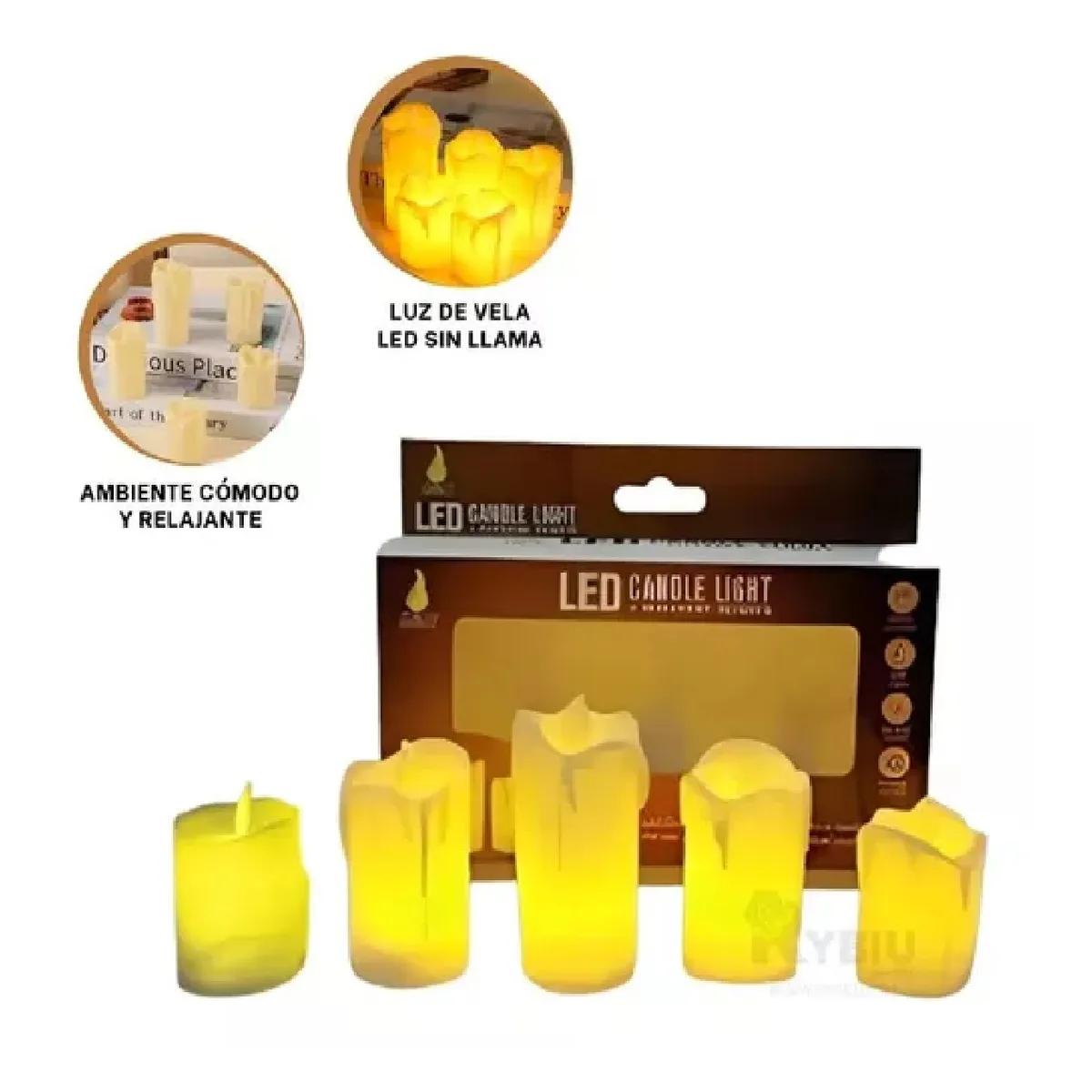 GENERICO - Velas Led Para Decoración De Plástico