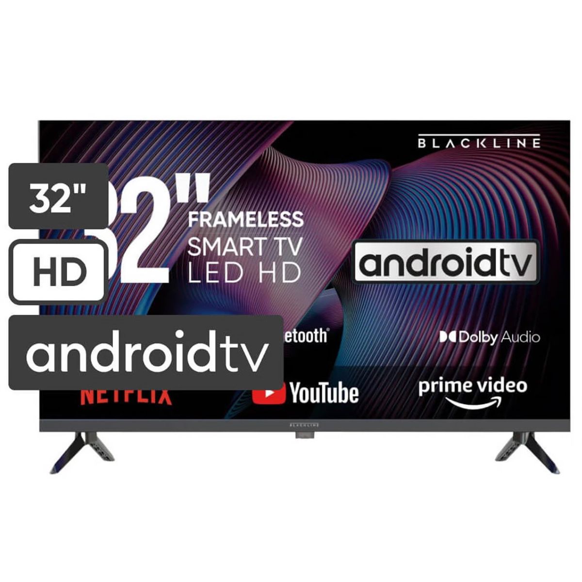 BLACKLINE - Televisor BLACKLINE 32 LED Smart TV Android HD BL-TV32HEG5F4PE
