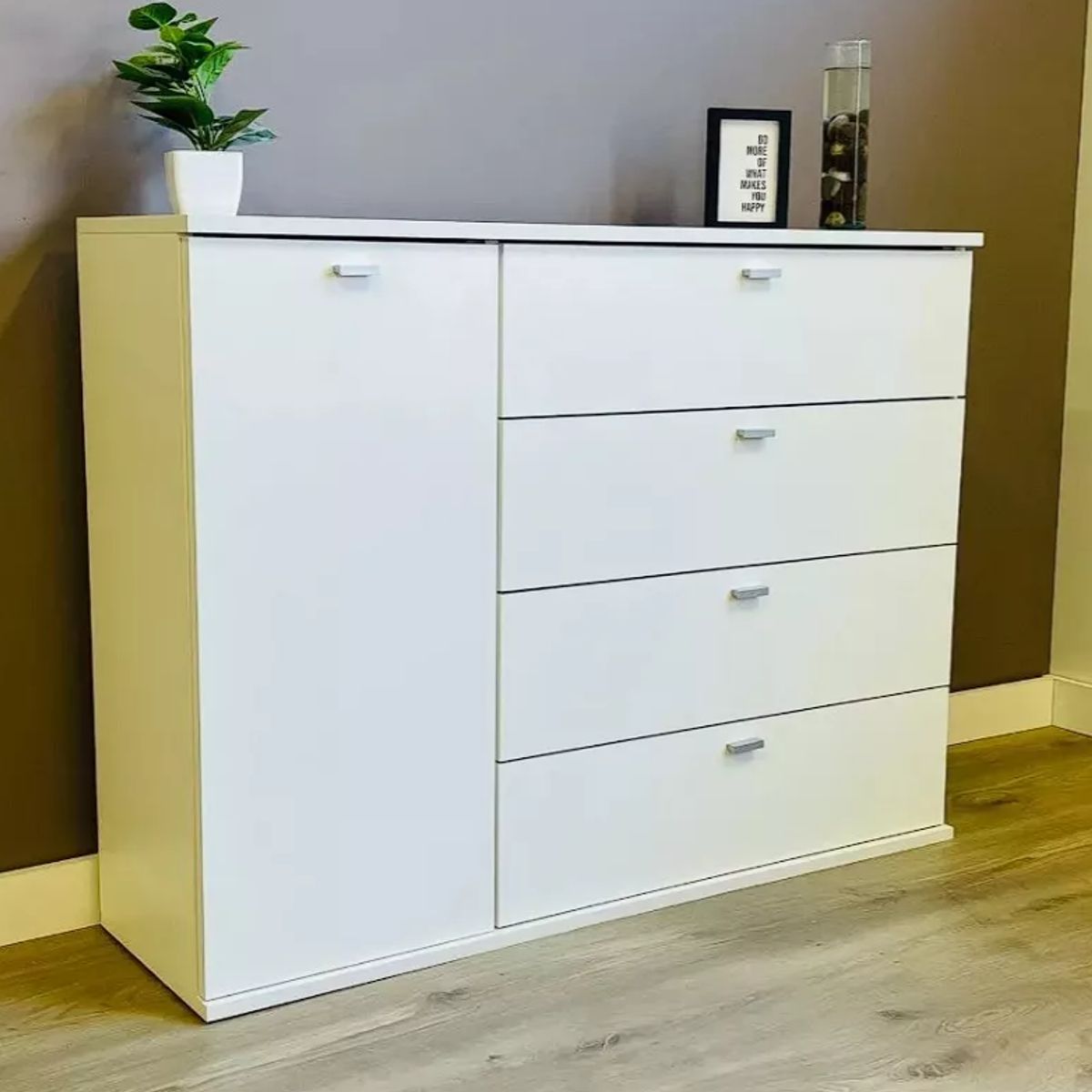 NACION MUEBLES - COMODA NACION MUEBLES STONE COLOR BLANCO