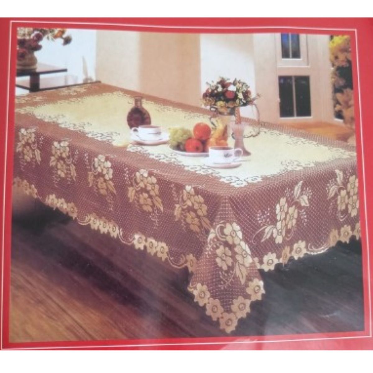 GENERICO - Mantel Rectangular de Hilo Rojo