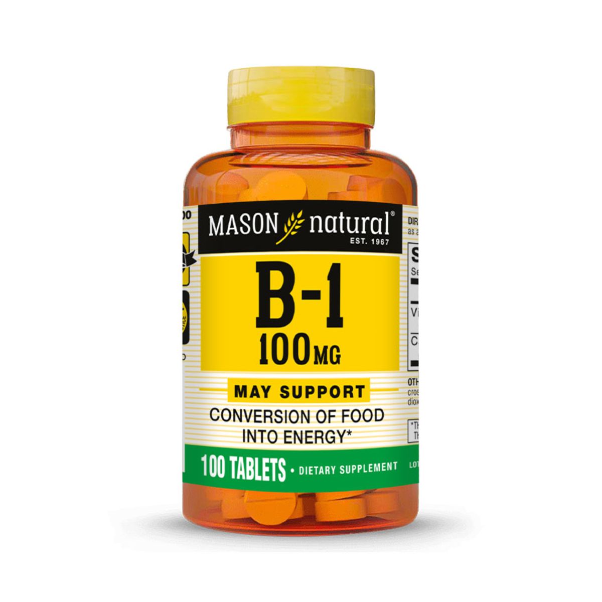 MASON NATURAL - Vitamina B1 100 MG - Mason Natural - 100 Tabletas