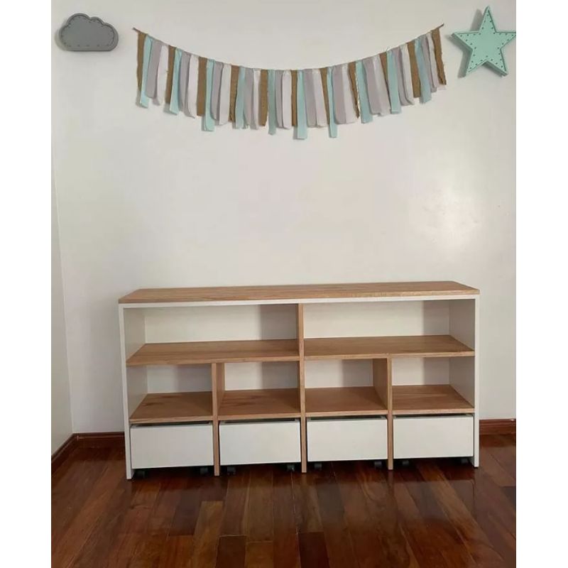 NACION MUEBLES - COMODA NACION MUEBLES PINPON COLOR MADERA